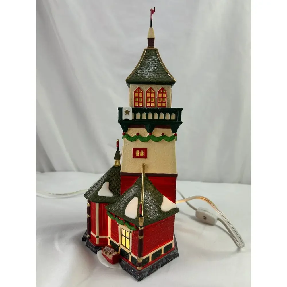 Dept 56 North Pole Santa's Lookout Tower 56294 Retired Lighted Building Box